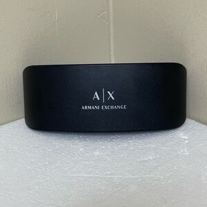 Armani Exchange Hard Cover Clam Shell Matte Black Glasses Case